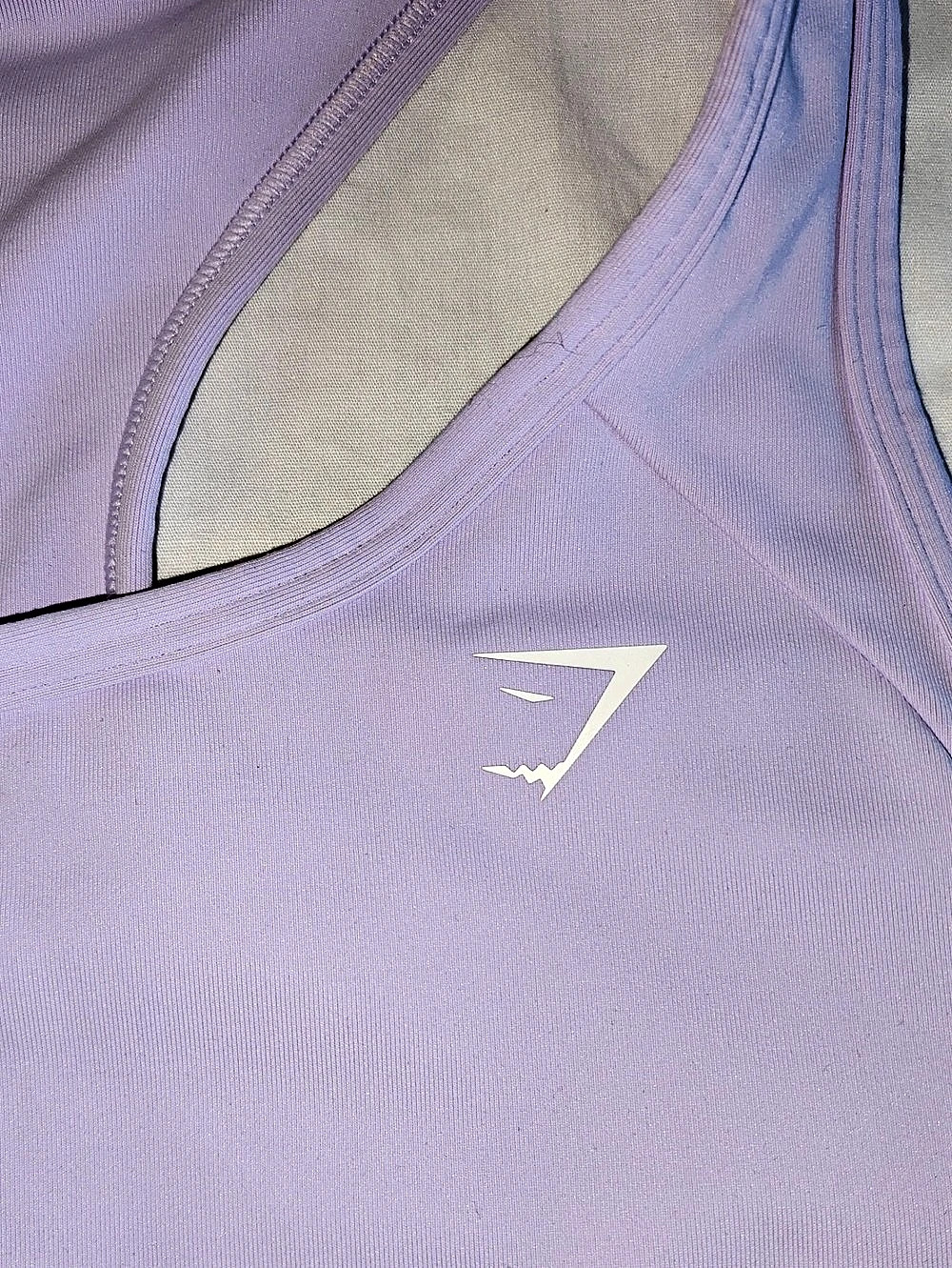 Gymshark Essential Collection Racer Back Sports Bra Tank Purple Medium - Picture 2 of 4